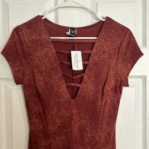 NWT Windsor Burgundy Bodycon Dress - Size M